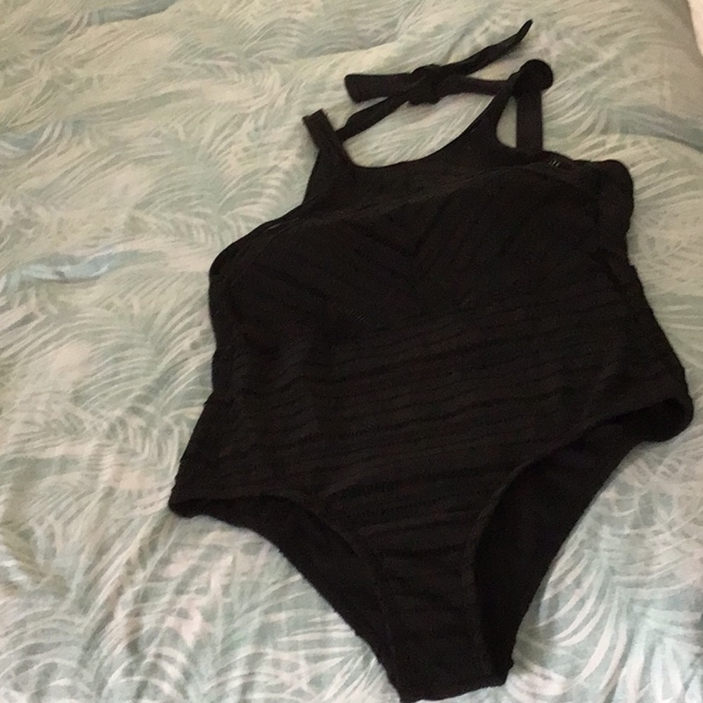 Kona Sol - Black womens One Piece Swimsuit